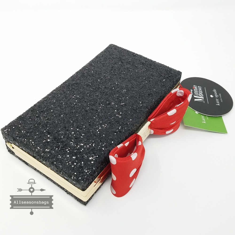 Kate spade minni mouse bow clasp clutch crossbody - Picture 8 of 8